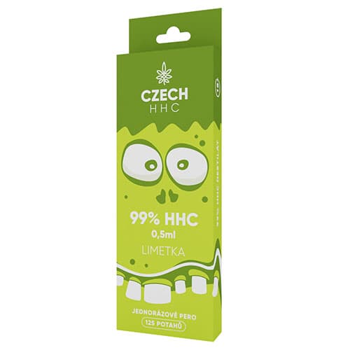 CZECH HHC 99% HHC jednorazové pero Limetka 125 potahů 0,5ml   
