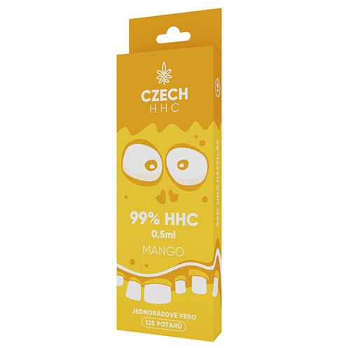 CZECH HHC 99% HHC jednorazové pero Mango 125 potahů 0,5ml 1ks  