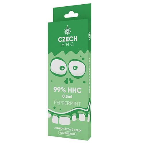 CZECH HHC 99% HHC jednorazové pero Peppermint 125 potahů 0,5ml 