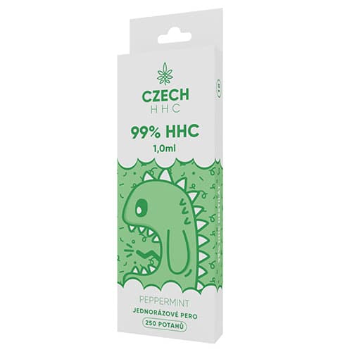 CZECH HHC 99% HHC jednorazové pero Peppermint 250 potahů 1ml 