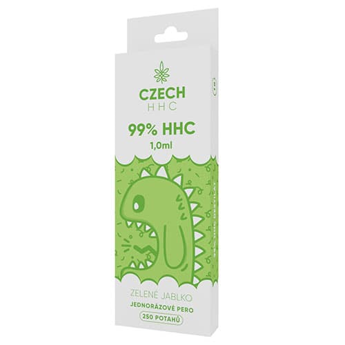 CZECH HHC 99% HHC jednorazové pero Zelené Jablko 250 potahů 1ml 1ks 