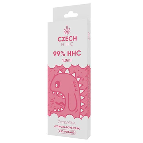 CZECH HHC 99% HHC jednorazové pero Žvýkačka 250 potahů 1ml 1ks 