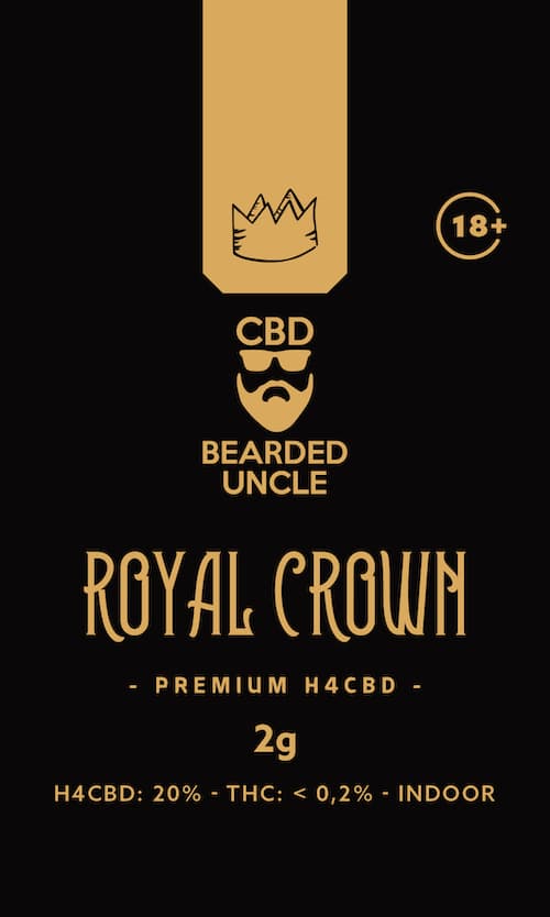BEARDED UNCLE ROYAL CROWN PREMIUM INDOOR H4CBD 20% a THC 0,2% 2g 