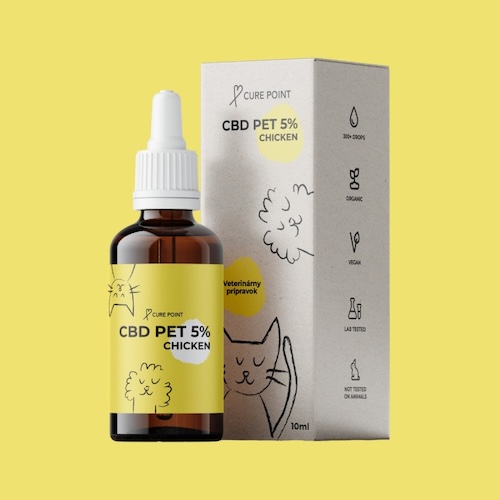 CURE POINT CBD olej PET CHICKEN 5% 10ml