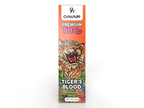 Canapuff vape pen TIGER'S BLOOD 79% THCP 1ml