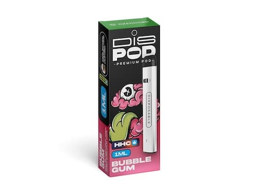 Czech CBD HHC Vape Pen disPOD BubbleGum 1000 mg 1ml