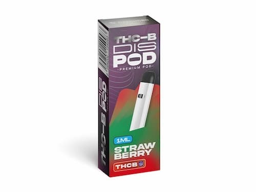 Czech CBD THC-B Vape Pen disPOD Strawberry 1000mg 1ml