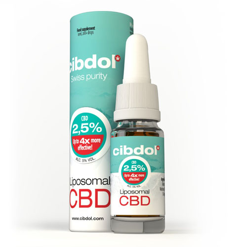 Lipozomální CBD olej 2,5% 250mg 10ml Cibdol