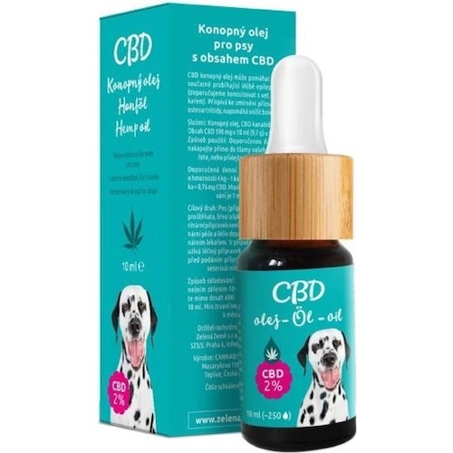 CBD olej pro psy 2% 10ml Zelená Země