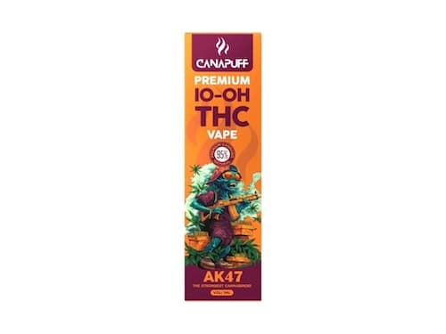 Canapuff vape pen AK47 95% 10-OH-THC Jednorazovka 1ml