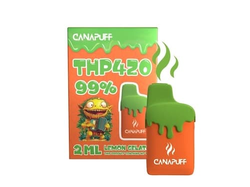 Canapuff vape pen Lemon Gelato 99% THP420 Jednorázovka 2ml