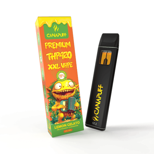 Canapuff vape pen Lemon Gelato 99% THP420 Jednorázovka XXL 2ml ##