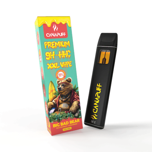 Canapuff vape pen Big Bad Bear 99% 9H-HHC Jednorázovka XXL 2ml ##