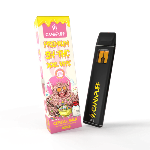 Canapuff vape pen Cereal Milk 99% 9H-THC Jednorázovka XXL 2ml ##