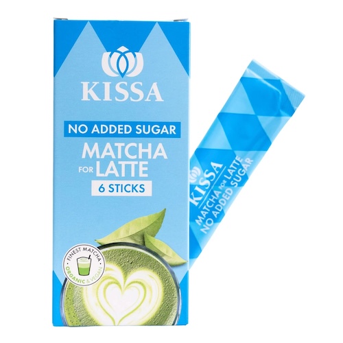 KISSA MATCHA NO ADDED SUGAR FOR LATTE STICKS 72g - 6x12g