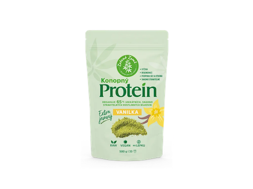 Zelená Země Konopný protein s vanilkou EXTRA 500g 