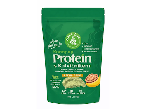 Zelená Země Konopný protein s kotvičníkem EXTRA 500g 