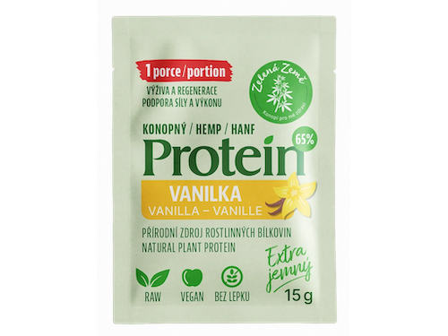 Zelená Země Konopný protein vanilka EXTRA 1 porce 15g 
