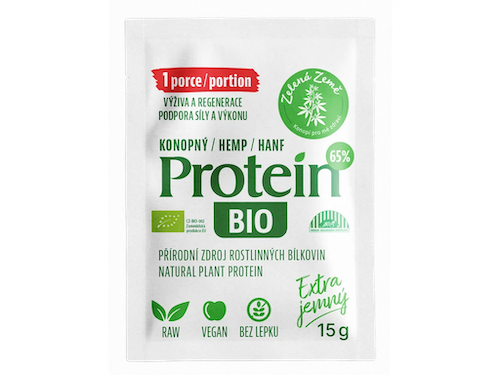 Zelená Země Konopný protein BIO Extra jemný 1 porce 15g