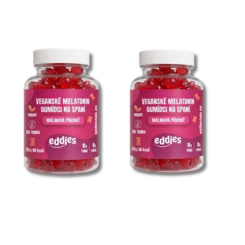 Eddies Gumídci na spánek s melatoninem VEGAN 60ks 2balení