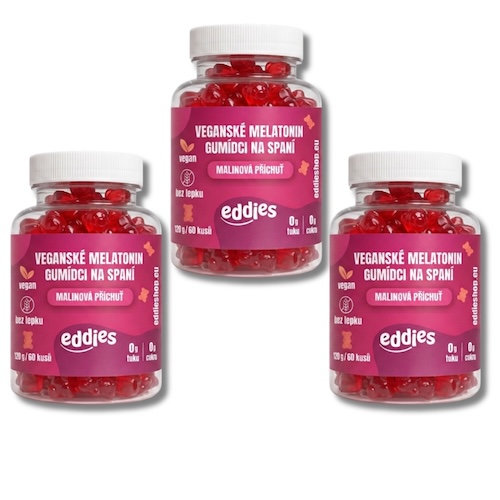 Eddies Gumídci na spánek s melatoninem VEGAN 60ks 3balení