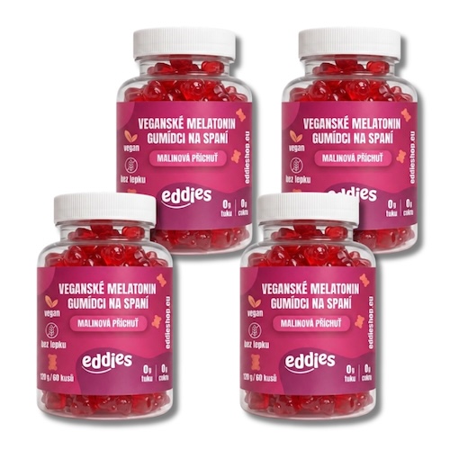 Eddies Gumídci na spánek s melatoninem VEGAN 60ks 4balení