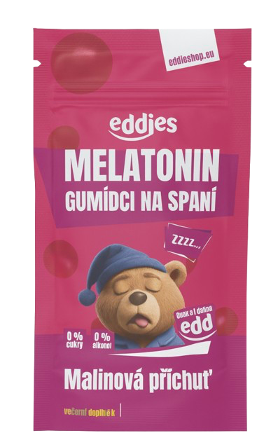Eddies Gumídci na spánek s melatoninem VEGAN cestovní balení 10ks