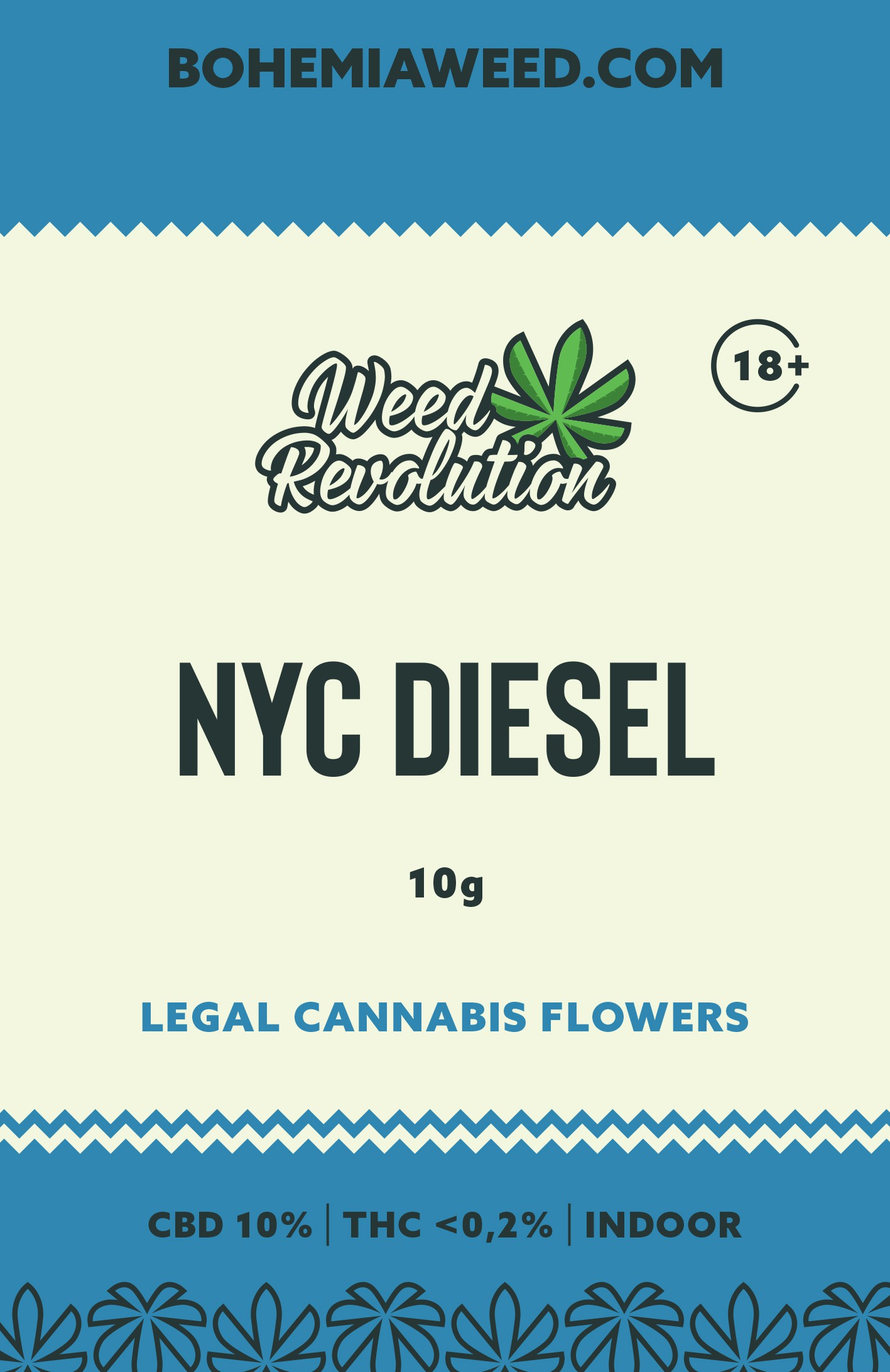 WEED REVOLUTION NYC DIESEL INDOOR CBD 10% a THC 0,2% 10g 