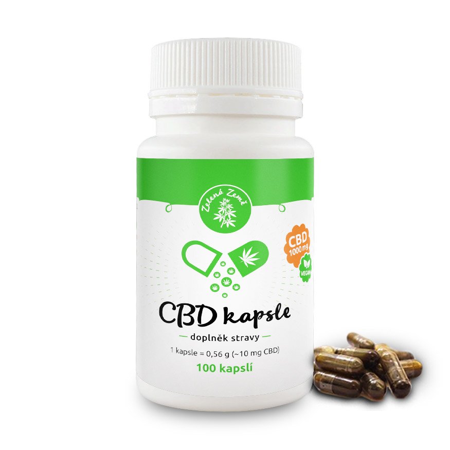 Zelená Země CBD kapsle 1000 mg 100 ks