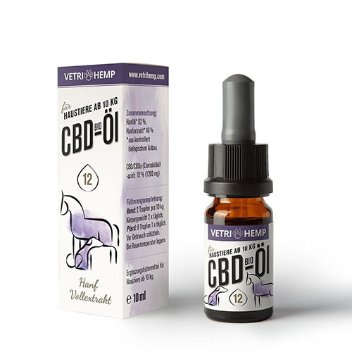 BIO CBD olej 12% 10ml od 10kg VETRIHEMP