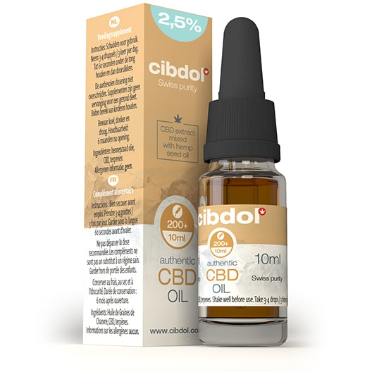 CBD olej 2,5% 250mg 10ml Hemp Seed Cibdol