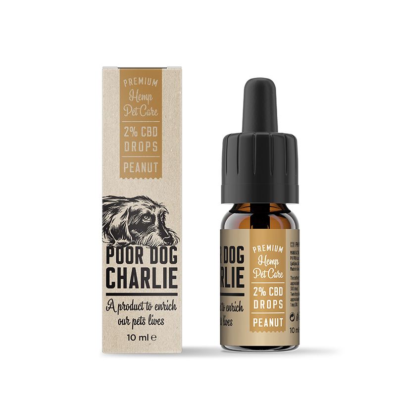 POOR DOG CHARLIE CBD kapky arašíd 2% 10ml Pharma Hemp