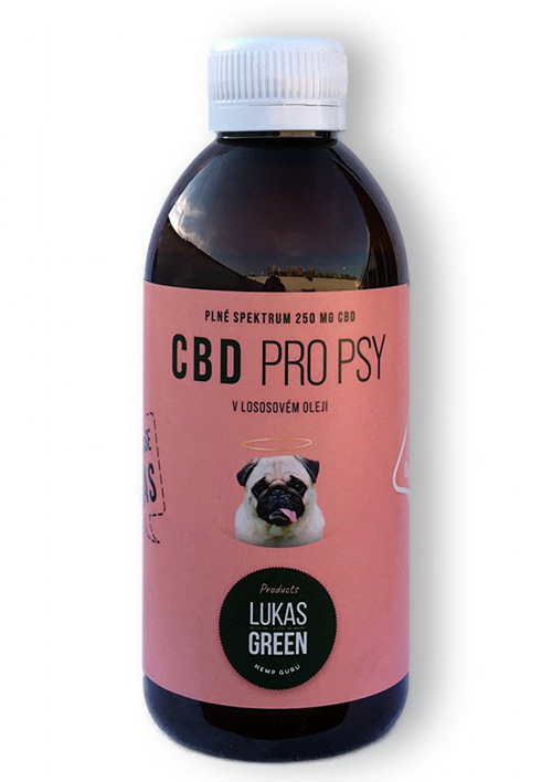 Lukas Green CBD pro psy v lososovém oleji 250 mg 250 ml