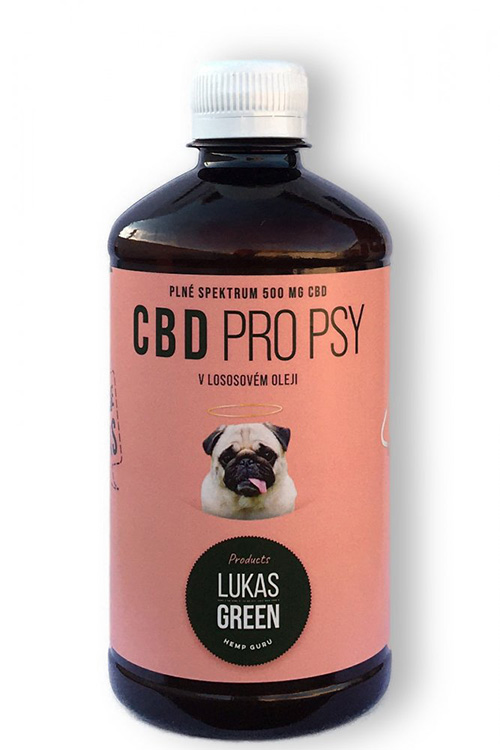 Lukas Green CBD pro psy v lososovém oleji 500 mg 500 ml