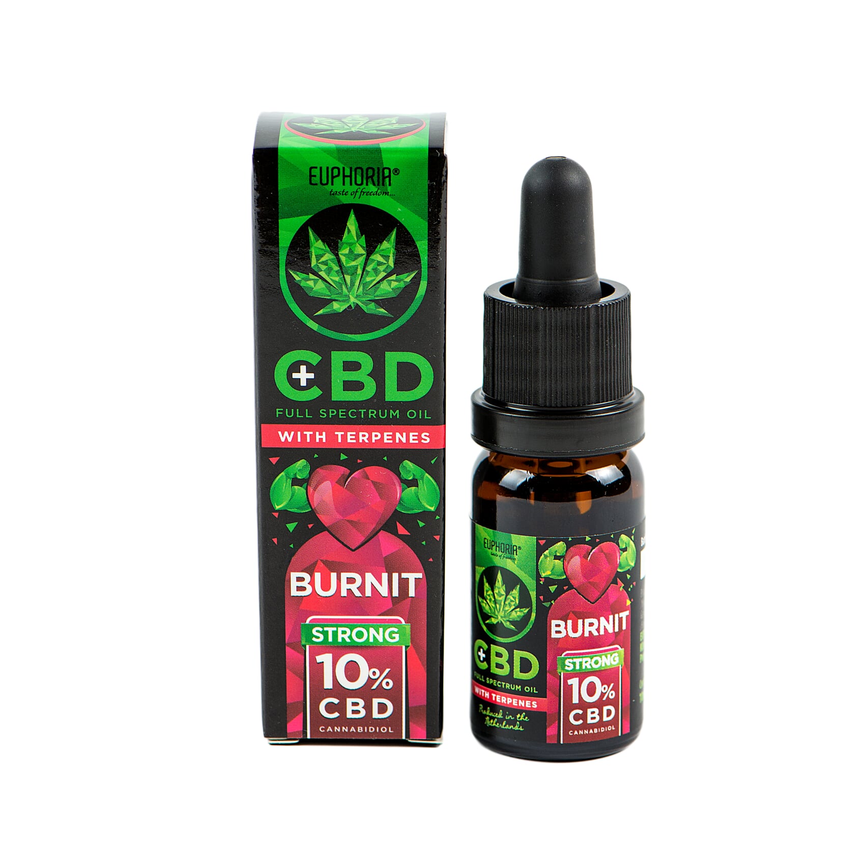 Euphoria CBD olej 10% s terpeny 10ml 1000mg BURNIT