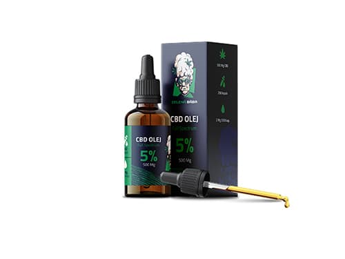 Zelená Bába CBD olej 5% 500mg 10ml 