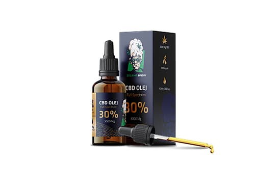 Zelená bába CBD olej 30 % 3000mg 10 ml