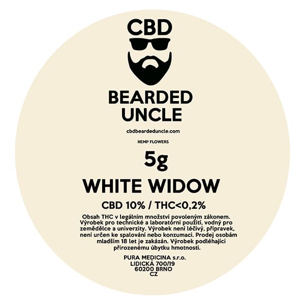 CBD konopný květ weed WHITE WIDOW 5g BEARDED UNCLE